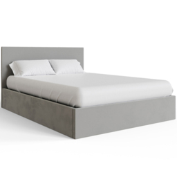 GFW Charcoal Grey Double Velvet End Lift Ottoman Bed with Memory Pocket Spring Mattress - thumbnail 3