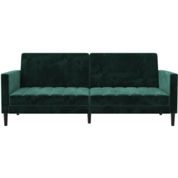Dorel Liam 3 Seater Green Velvet Futon - thumbnail 3