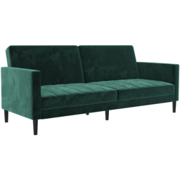 Dorel Liam 3 Seater Green Velvet Futon - thumbnail 2