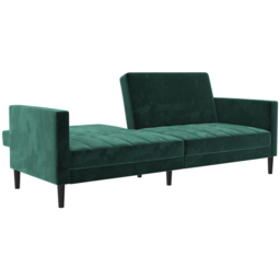 Dorel Liam 3 Seater Green Velvet Futon - thumbnail 4