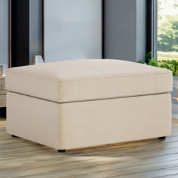 Jay-Be Brushed Twill Linen Footstool Bed with Comfort Mattress