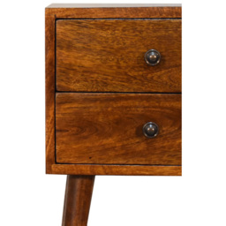Artisan Furniture Chestnut 2 Drawer Solid Wood Mini Bedside Table - thumbnail 4