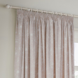 Wylder Nature Bella Floral Lined Pencil Pleat Curtains Natural 229 x 183cm - thumbnail 2