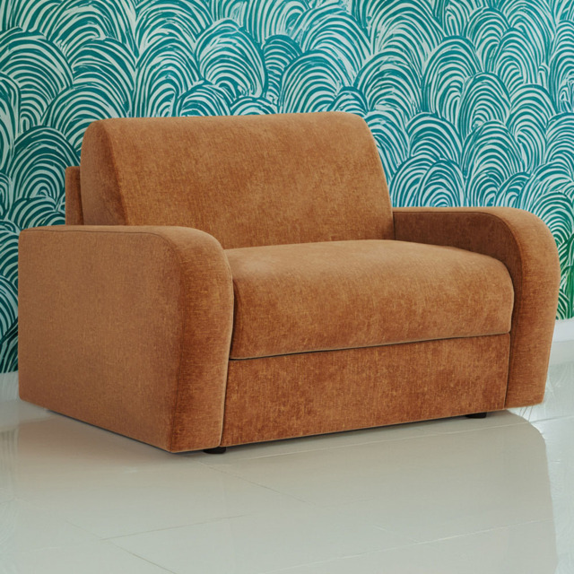 Jay-Be Deco Cosy Chenille Spice Snuggler Sofa Bed with e-Sprung Mattress - image 1