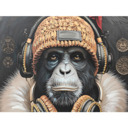 Trio of Wise Apes Framed Art - thumbnail 4