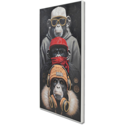 Trio of Wise Apes Framed Art - thumbnail 3
