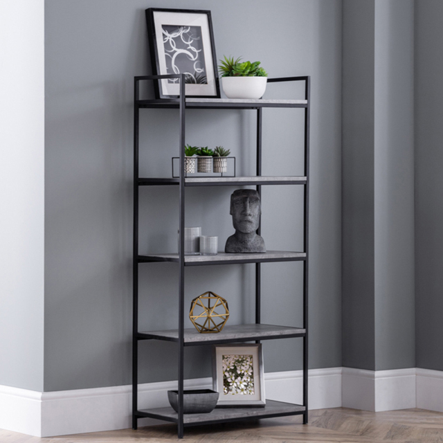 Julian Bowen Staten Tall Concrete Bookcase - image 1