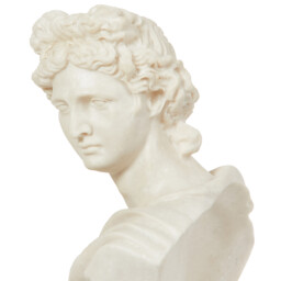 Single White 36cm Grecian Polyresin Statue in Assorted styles - thumbnail 4