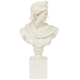Single White 36cm Grecian Polyresin Statue in Assorted styles - thumbnail 1