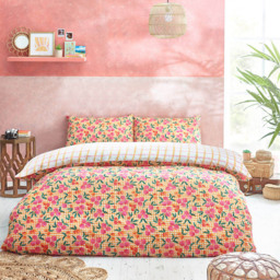 Style Lab Juicy Single Multicolour Checked Duvet Cover Set