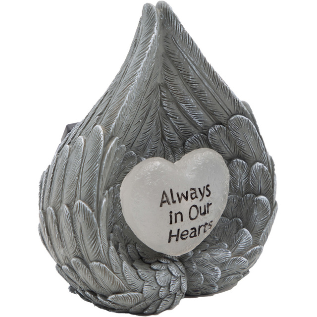 Gardenkraft Angel Wings Heart Solar Light - image 1