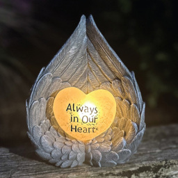 Gardenkraft Angel Wings Heart Solar Light - thumbnail 2