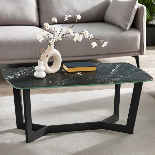 Julian Bowen Olympus Black Marble Coffee Table - image 1