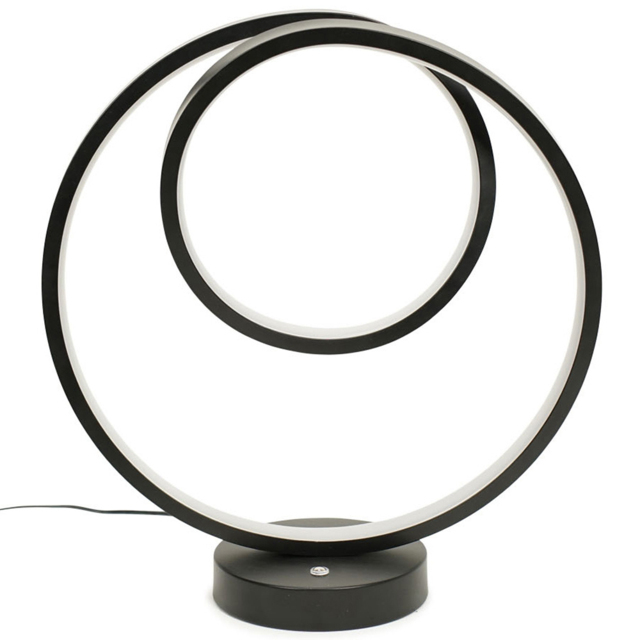 ValueLights Infinity Loop Black Integrated LED Table Lamp - image 1