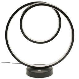 ValueLights Infinity Loop Black Integrated LED Table Lamp - thumbnail 1
