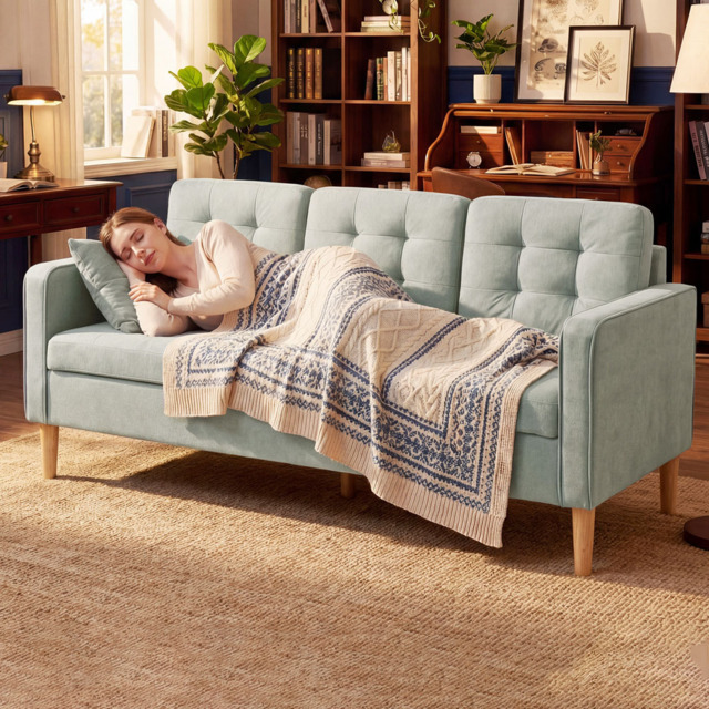 Portland Light Grey Snow Flannel 3 Seater Sofa with Storage - image 1