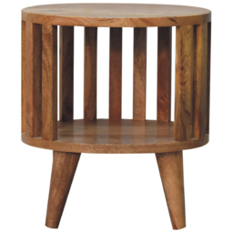 Artisan Furniture Ariella Brown Single Shelf Solid Wood Bedside Table - thumbnail 2