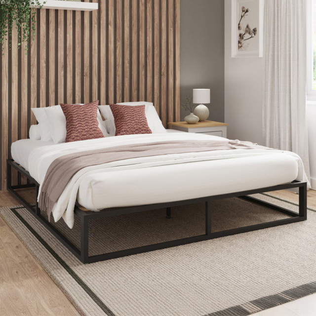 GFW Double Black Platform Bed Frame - image 1
