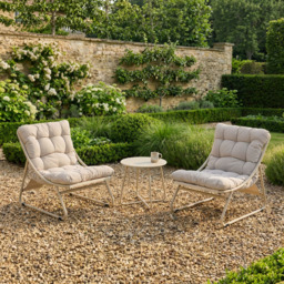 Outdoor Essentials Siesta Grey 2 Seater Sling Bistro Set - thumbnail 1