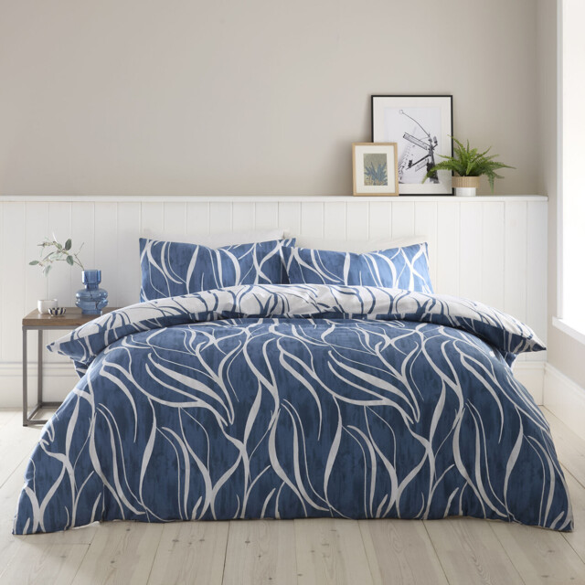 Mira Navy King Size Abstract Duvet Set - image 1