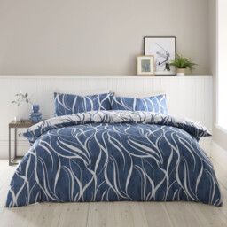 Mira Navy King Size Abstract Duvet Set - thumbnail 1