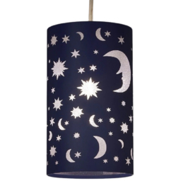 Kliving Midnight Navy Blue Moon and Stars Moonlight Pendant Light - thumbnail 1