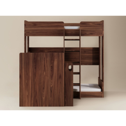 Flair Bode Oak and Walnut Triple Sleeper L-Shaped Bunk Bed - thumbnail 3