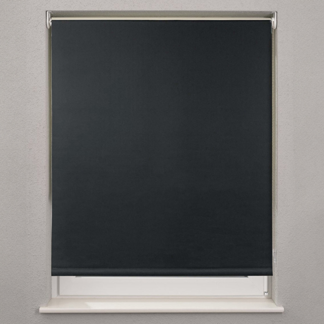 Plain Blackout Roller Blind Charcoal 60 x 165cm - image 1