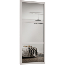 Spacepro Shaker 3 Panel Cashmere Frame Mirror Sliding Door 2220 x 914mm