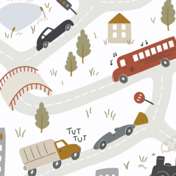 Grandeco Roomblush Cars 6 Lane Wall Mural - thumbnail 3