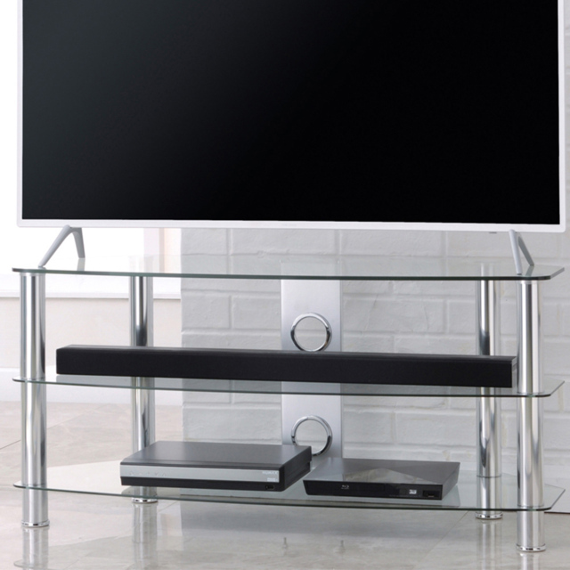 TTAP Vantage 2 Shelf Chrome TV Stand 1050mm - image 1