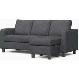 York Grey Turin 3 Seater Reversible L Shaped Corner Sofa - thumbnail 2