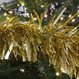 Samuel Alexander Gold Chunky Cut Christmas Tinsel Garland 10m - thumbnail 4