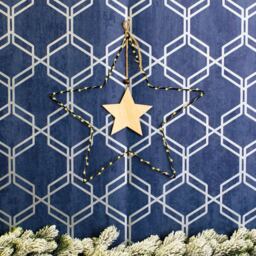 Xmas Haus Black Metal LED Christmas Star Silhouette 33cm - thumbnail 4