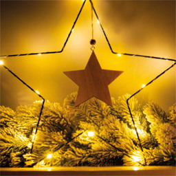 Xmas Haus Black Metal LED Christmas Star Silhouette 33cm - thumbnail 3