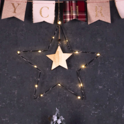 Xmas Haus Black Metal LED Christmas Star Silhouette 33cm - thumbnail 2