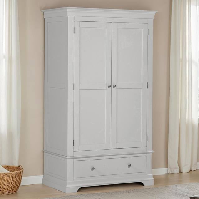 Seconique Bordeaux 2 Door Pebble Grey Wardrobe - image 1