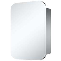 Atlanta Silver Bathroom Mirror Cabinet - thumbnail 2