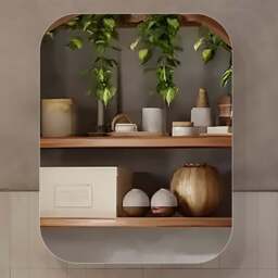 Atlanta Silver Bathroom Mirror Cabinet