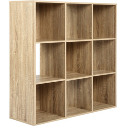 Jane 9 Shelf Oak Cube Storage Unit - thumbnail 4