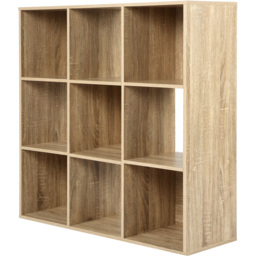 Jane 9 Shelf Oak Cube Storage Unit - thumbnail 3