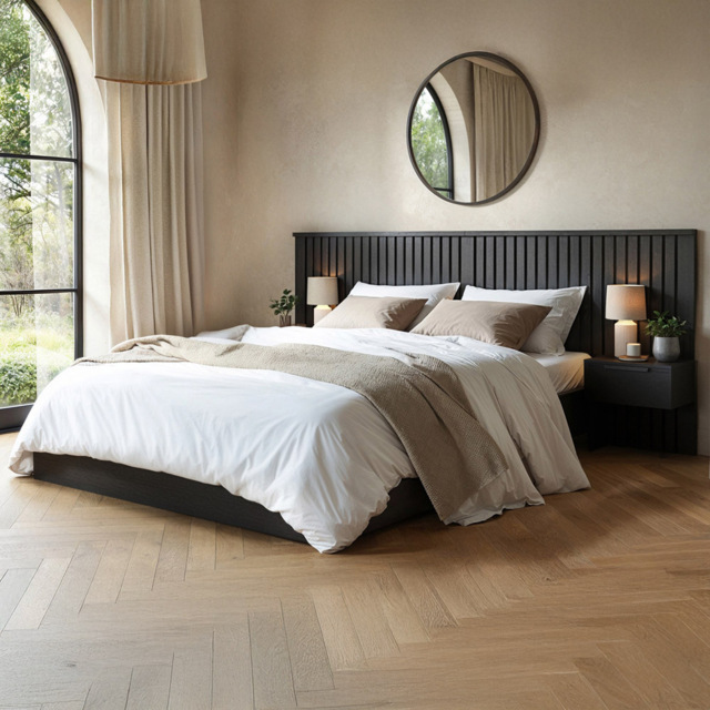 SOLACE+CO Taylor Black King Size Hotel Ottoman Bed with Side Table - image 1