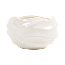 Nori Ceramic Crackle Wick Candle Cream