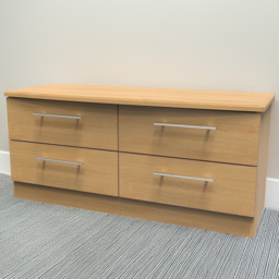Crowndale Sherwood Modern Oak 4 Drawer TV Unit - thumbnail 1