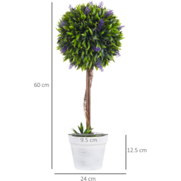 Portland Boxwood Ball Tree Artificial Plant In Pot 2ft 2 Pack - thumbnail 3
