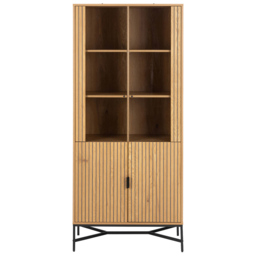 Florence Jaipur Wild Oak 4 Door and 6 Shelf Display Cabinet - thumbnail 3