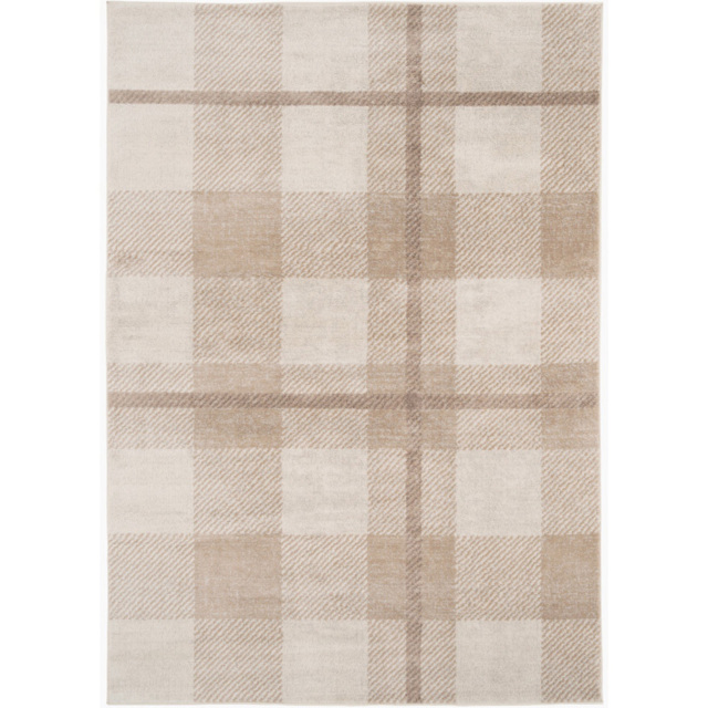 Kukoon Oscar Angus Flat Cream Tartan Plaid Rug 280 x 380cm - image 1