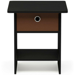 Walplus Dario Single Drawer Single Shelf Medium Brown End Table - thumbnail 3