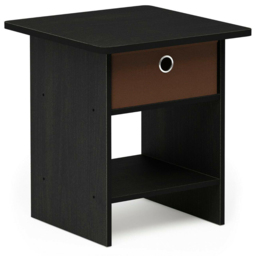 Walplus Dario Single Drawer Single Shelf Medium Brown End Table - thumbnail 2