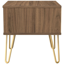 Crowndale Hong Kong Single Drawer Carini Walnut Side Table Ready Assembled - thumbnail 4